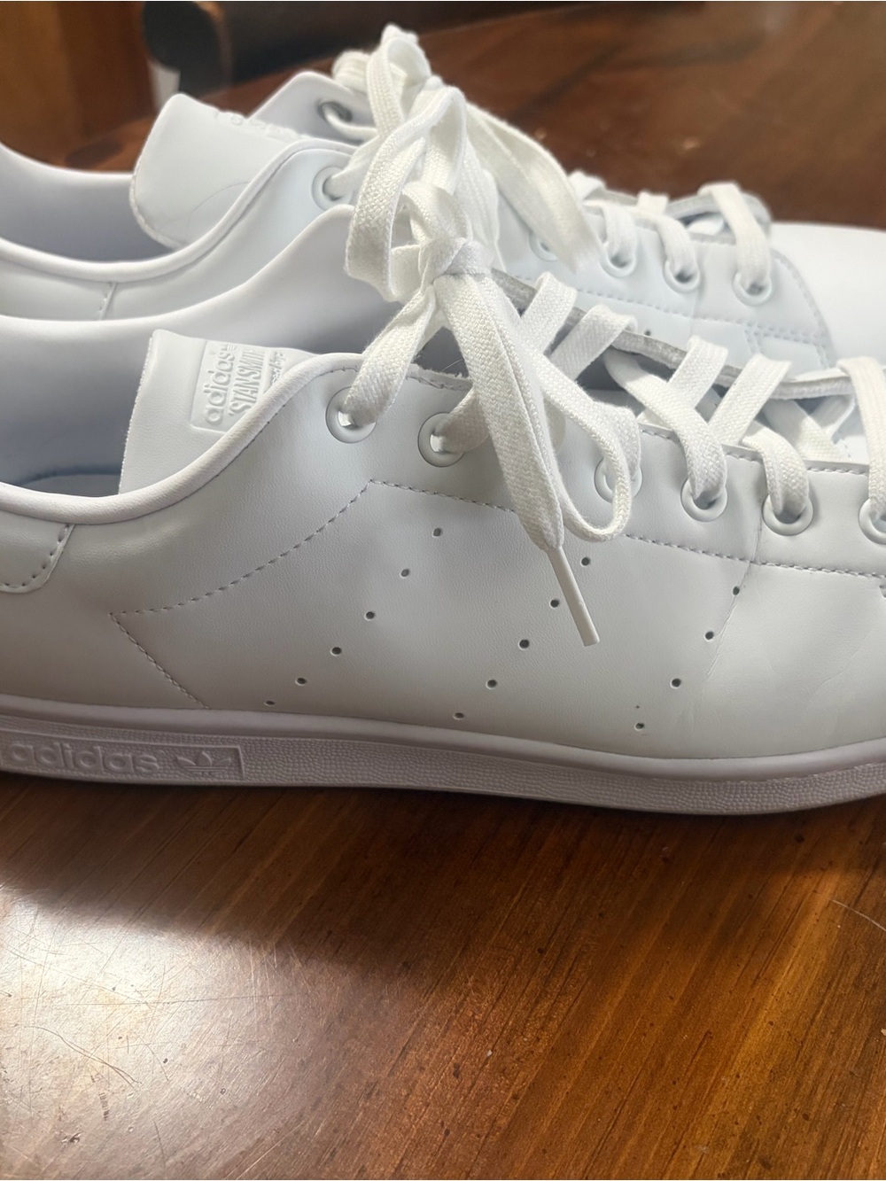 adidas White Low-Top Leather Sneakers